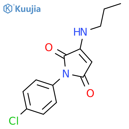 1H-Pyrrole-2,5-dione, 1-(4-chlorophenyl)-3-(propylamino)- structure