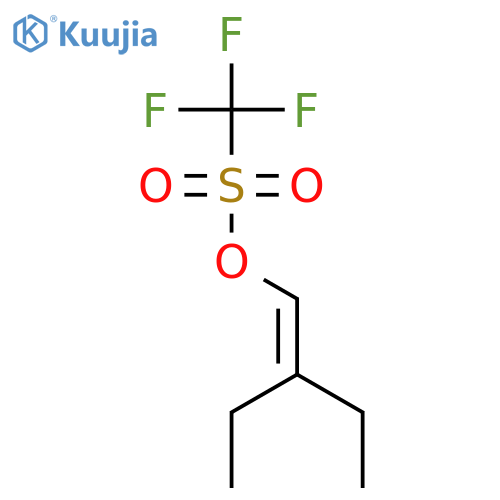 Methanesulfonic acid, trifluoro-, 2-ethyl-1-butenyl ester structure