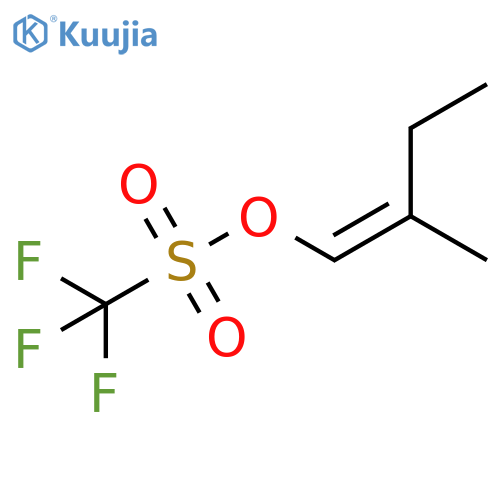 Methanesulfonic acid, trifluoro-, (1Z)-2-methyl-1-butenyl ester structure