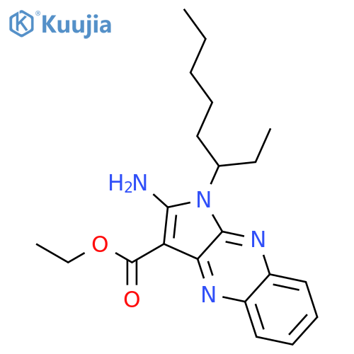 ethyl 2-amino-1-(1-ethylhexyl)-1H-pyrrolo[2,3-b]quinoxaline-3-carboxylate structure