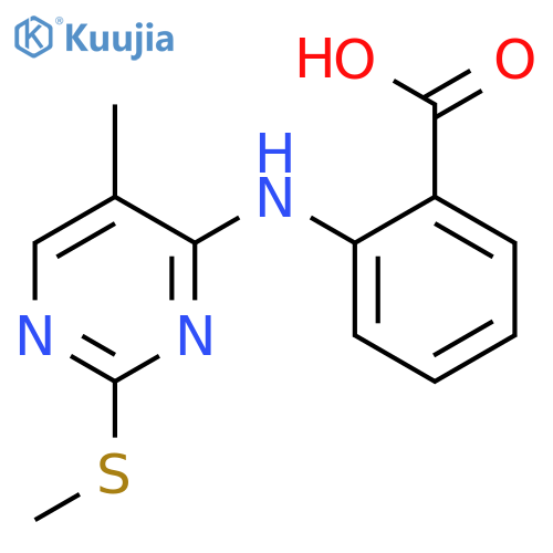 BENZOIC ACID, 2-[[5-METHYL-2-(METHYLTHIO)-4-PYRIMIDINYL]AMINO]- structure