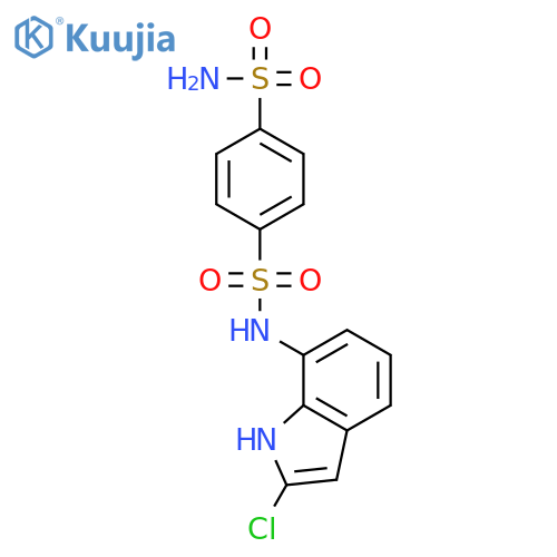 1,4-BENZENEDISULFONAMIDE, N-(2-CHLORO-1H-INDOL-7-YL)- structure