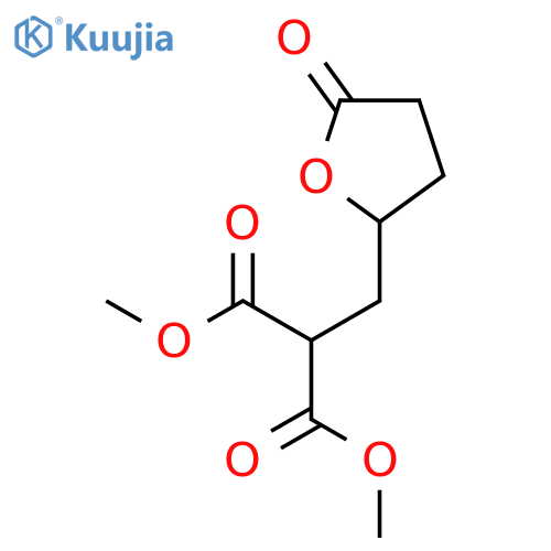 PROPANEDIOIC ACID, [(TETRAHYDRO-5-OXO-2-FURANYL)METHYL]-, DIMETHYL ESTER structure