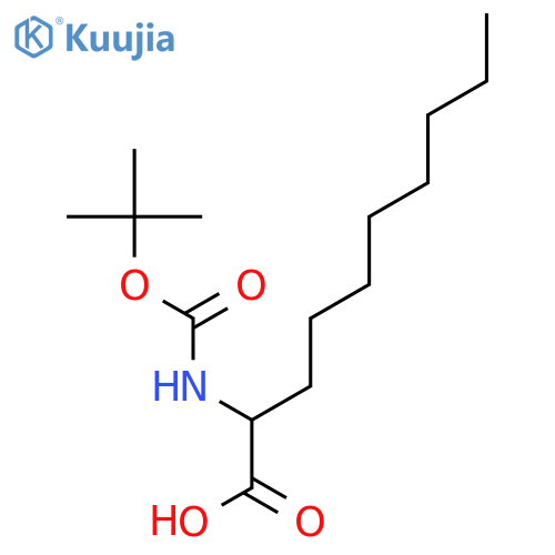 Decanoic acid, 2-[[(1,1-dimethylethoxy)carbonyl]amino]- structure