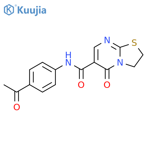 N-(4-acetylphenyl)-5-oxo-2H,3H,5H-1,3thiazolo3,2-apyrimidine-6-carboxamide structure