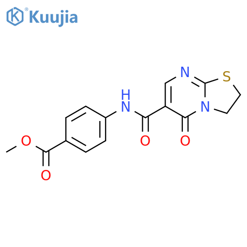 methyl 4-{5-oxo-2H,3H,5H-1,3thiazolo3,2-apyrimidine-6-amido}benzoate structure