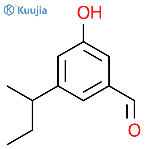 BENZALDEHYDE, 3-HYDROXY-5-(1-METHYLPROPYL)- structure