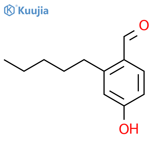 Benzaldehyde, 4-hydroxy-2-pentyl- structure