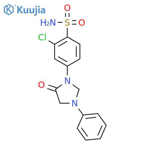 2-chloro-4-(5-oxo-3-phenylimidazolidin-1-yl)benzenesulfonamide structure