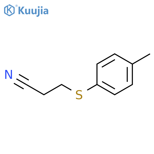 3-(4-methylphenyl)sulfanylpropanenitrile structure