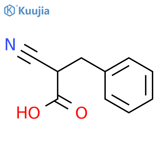2-cyano-3-phenylpropanoic acid structure