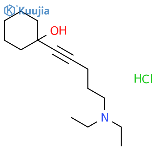 1-[5-(diethylamino)pent-1-yn-1-yl]cyclohexanol hydrochloride structure
