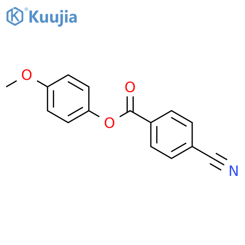 P-cyanobenzoic acid p-methoxyphenyl ester structure