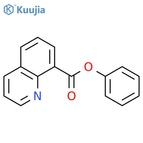 8-Quinolinecarboxylic acid, phenyl ester structure