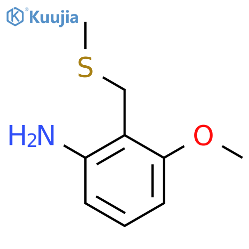 Benzenamine, 3-methoxy-2-[(methylthio)methyl]- structure