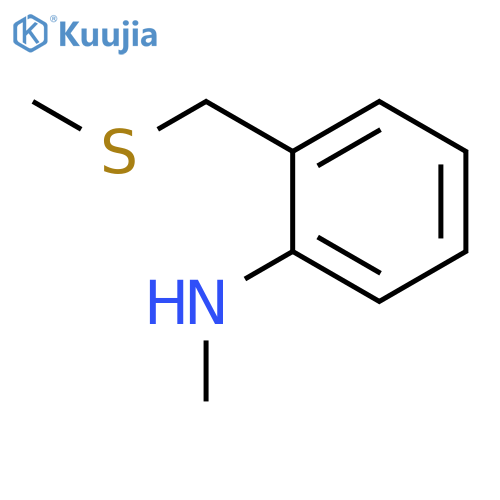 Benzenamine, N-methyl-2-[(methylthio)methyl]- structure