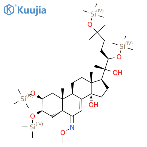 (2S,3R,5R,6Z,9R,10R,13R,14S,17S)-17-[(2R,3R)-2-Hydroxy-6-methyl-3,6-bis(trimethylsilyloxy)heptan-2-yl]-6-methoxyimino-10,13-dimethyl-2,3-bis(trimethylsilyloxy)-2,3,4,5,9,11,12,15,16,17-decahydro-1H-cyclopenta[a]phenanthren-14-ol structure
