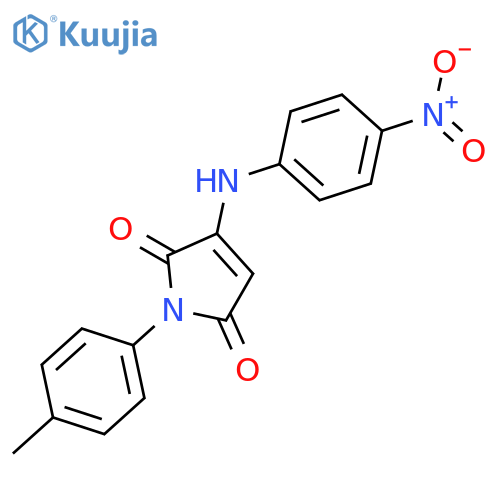 1H-PYRROLE-2,5-DIONE, 1-(4-METHYLPHENYL)-3-[(4-NITROPHENYL)AMINO]- structure