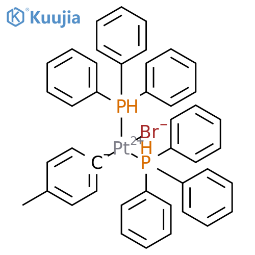 Platinum, bromo(4-methylphenyl)bis(triphenylphosphine)- structure