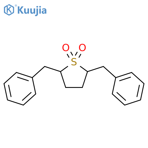 Thiophene,tetrahydro-2,5-bis(phenylmethyl)-, 1,1-dioxide structure