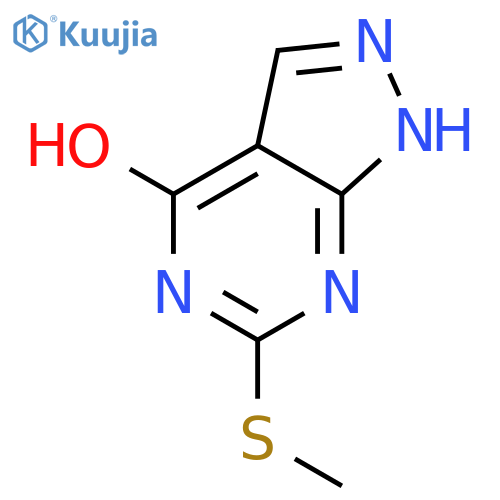 6-(Methylthio)-1H-pyrazolo[3,4-d]pyrimidin-4-ol structure