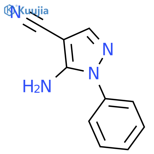 5-amino-1-phenyl-pyrazole-4-carbonitrile structure