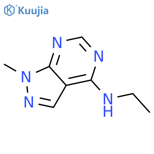 1h-pyrazolo[3,4-d]pyrimidine (8ci), 4-(ethylamino)-1-methyl- structure