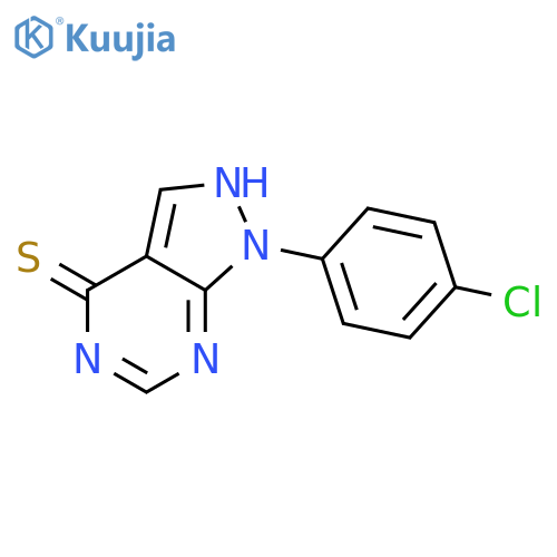 1-(4-chlorophenyl)-1H-pyrazolo[3,4-d]pyrimidine-4-thiol structure