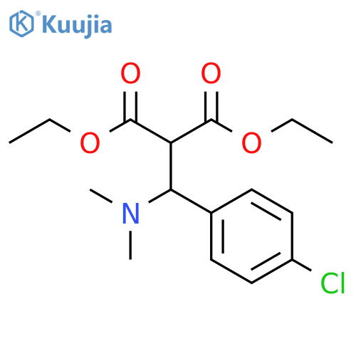 Propanedioic acid, [(4-chlorophenyl)(dimethylamino)methyl]-, diethylester structure