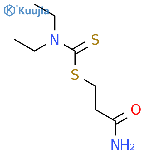3-(diethylcarbamothioyl)sulfanylpropanamide structure