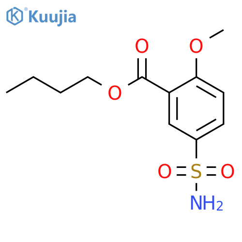 butyl 5-sulphamoyl-o-anisate structure