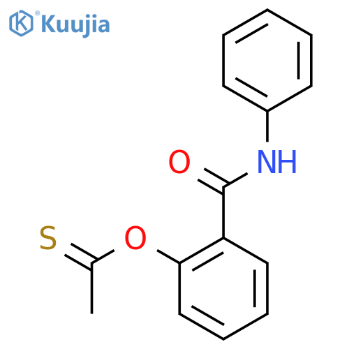 O-[2-(phenylcarbamoyl)phenyl] ethanethioate structure