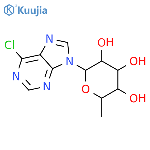 2-(6-chloropurin-9-yl)-6-methyloxane-3,4,5-triol structure