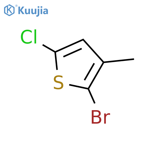 2-Bromo-5-chloro-3-methylthiophene structure
