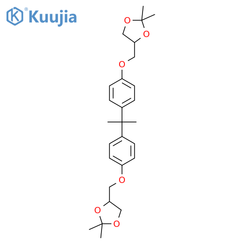 2,2-bis-[4-(2,2-dimethyl-[1,3]dioxolan-4-ylmethoxy)-phenyl]-propane structure