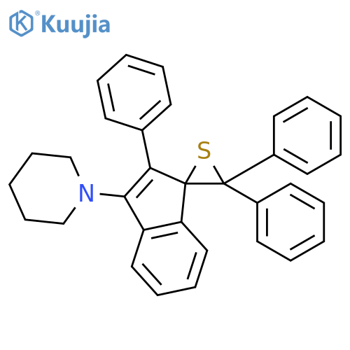 PIPERIDINE, 1-(2,3',3'-TRIPHENYLSPIRO[1H-INDENE-1,2'-THIIRAN]-3-YL)- structure