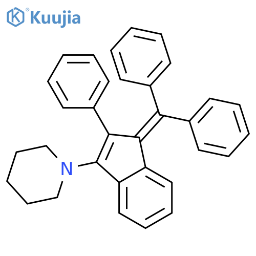 Piperidine, 1-[1-(diphenylmethylene)-2-phenyl-1H-inden-3-yl]- structure