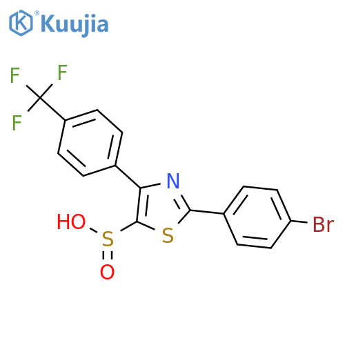 5-Thiazolesulfinic acid, 2-(4-bromophenyl)-4-[4-(trifluoromethyl)phenyl]- structure
