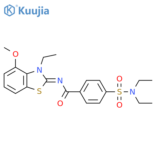 4-(diethylsulfamoyl)-N-(2Z)-3-ethyl-4-methoxy-2,3-dihydro-1,3-benzothiazol-2-ylidenebenzamide structure