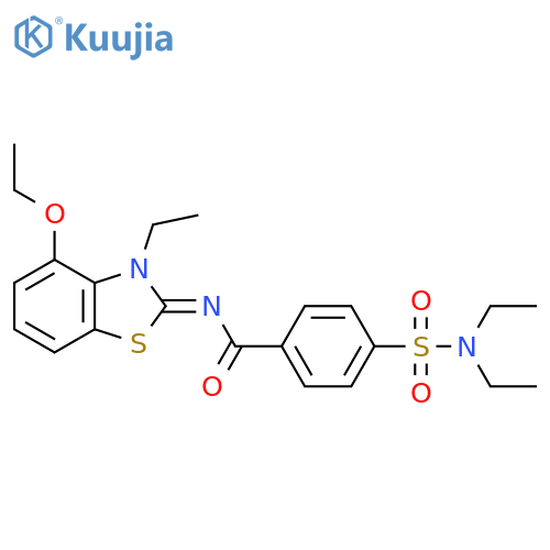 4-(diethylsulfamoyl)-N-(2Z)-4-ethoxy-3-ethyl-2,3-dihydro-1,3-benzothiazol-2-ylidenebenzamide structure