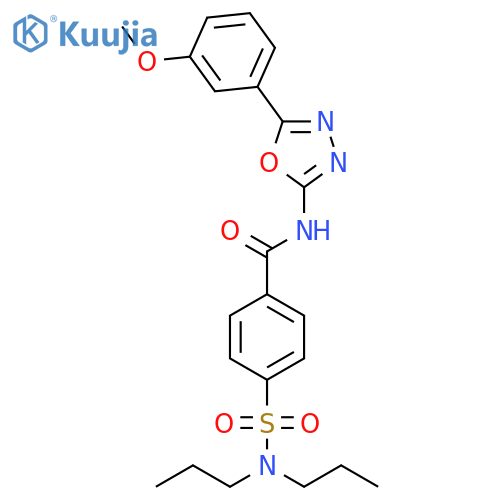 4-(dipropylsulfamoyl)-N-5-(3-methoxyphenyl)-1,3,4-oxadiazol-2-ylbenzamide structure