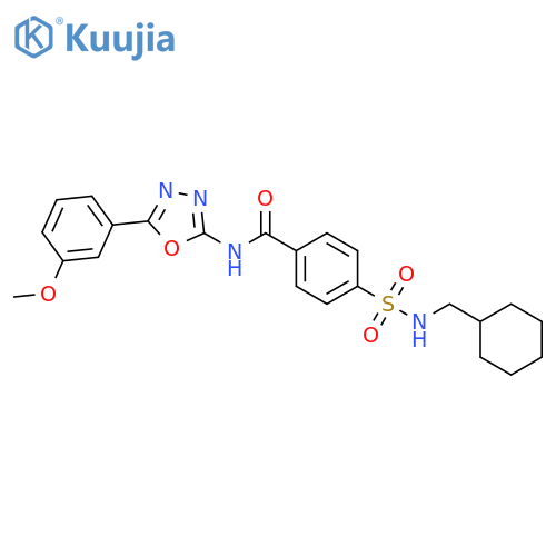 4-cyclohexyl(methyl)sulfamoyl-N-5-(3-methoxyphenyl)-1,3,4-oxadiazol-2-ylbenzamide structure