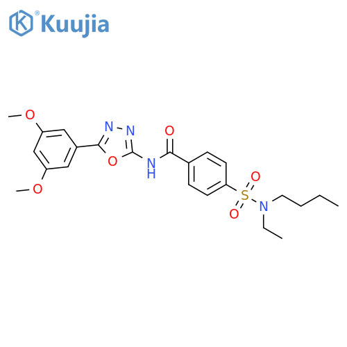 4-butyl(ethyl)sulfamoyl-N-5-(3,5-dimethoxyphenyl)-1,3,4-oxadiazol-2-ylbenzamide structure