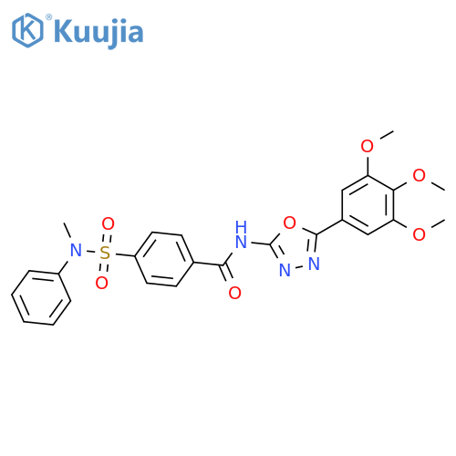 4-methyl(phenyl)sulfamoyl-N-5-(3,4,5-trimethoxyphenyl)-1,3,4-oxadiazol-2-ylbenzamide structure