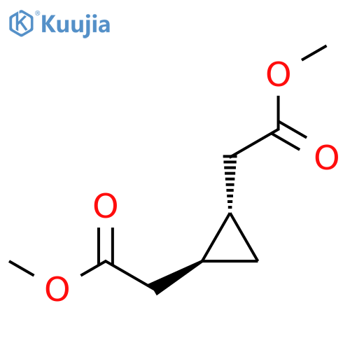 1,2-Cyclopropanediacetic acid, dimethyl ester, trans- structure