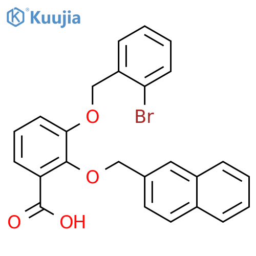 BENZOIC ACID, 3-[(2-BROMOPHENYL)METHOXY]-2-(2-NAPHTHALENYLMETHOXY)- structure