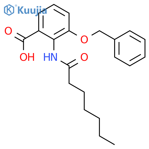 BENZOIC ACID, 2-[(1-OXOHEPTYL)AMINO]-3-(PHENYLMETHOXY)- structure