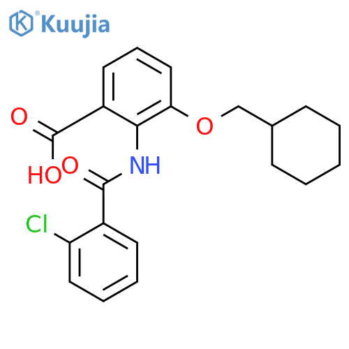 BENZOIC ACID, 2-[(2-CHLOROBENZOYL)AMINO]-3-(CYCLOHEXYLMETHOXY)- structure