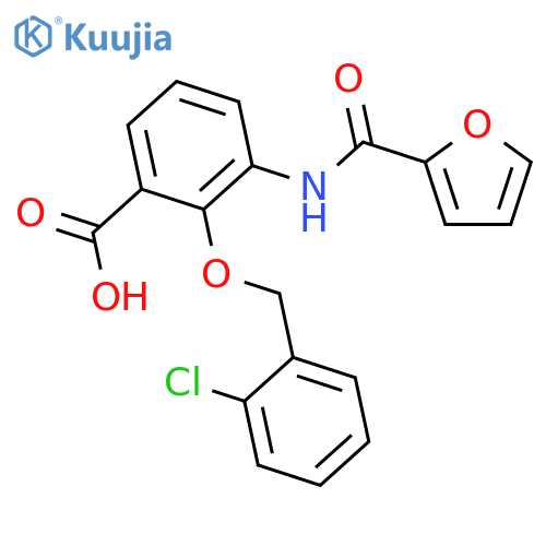 Benzoic acid, 2-[(2-chlorophenyl)methoxy]-3-[(2-furanylcarbonyl)amino]- structure