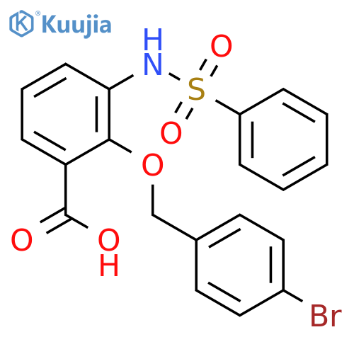 Benzoic acid, 2-[(4-bromophenyl)methoxy]-3-[(phenylsulfonyl)amino]- structure